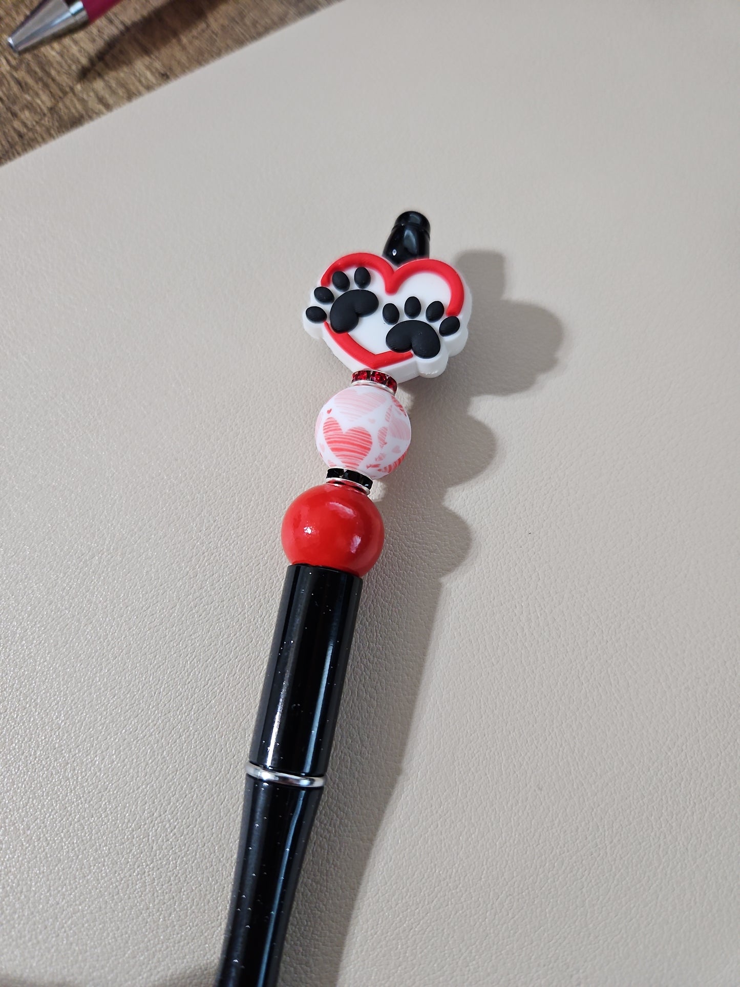 Paw Print Focal Beaded Pens