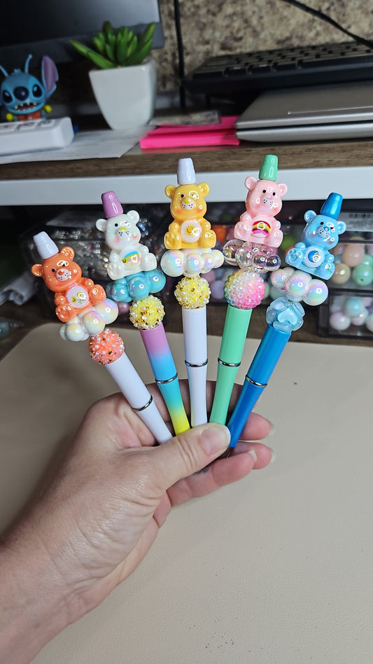 Care Bear Beaded pens