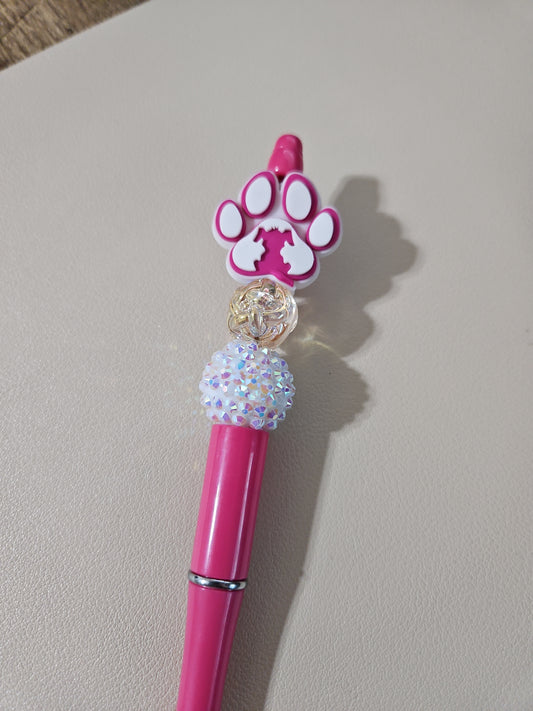 Paw Print Focal Beaded Pens